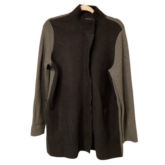 Ann Taylor Wool Blend Front Zip Sweater Coat Size Large EUC - Picture 1 of 8
